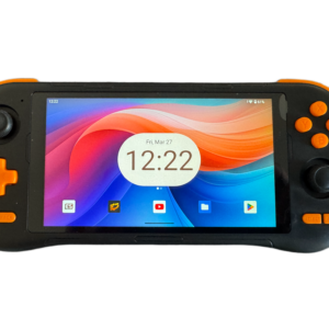 tmavá konzole s oranž.tlačítky a androidem - konzole K56